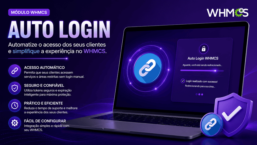 Auto Login para WHMCS: facilite o acesso a faturas e tickets sem exigir login