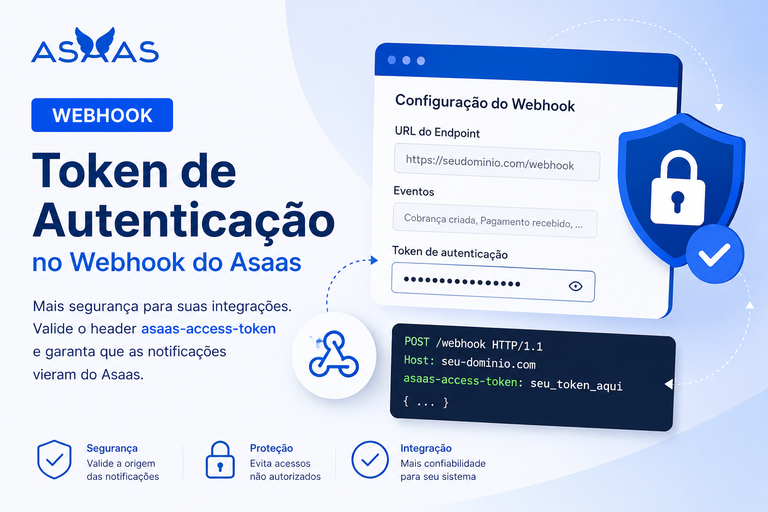 Como configurar o Token de Autenticação no Webhook do Asaas