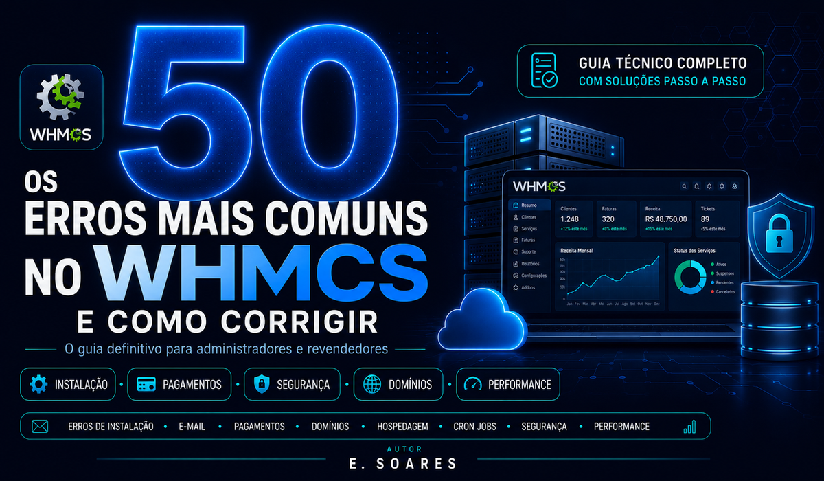 Os 50 Erros Mais Comuns no WHMCS e Como Corrigir: O Guia que Todo Administrador de WHMCS Precisava